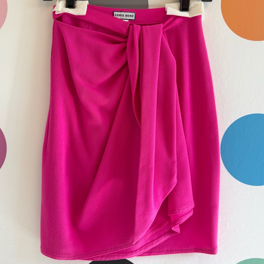 Chris Benz Hot Pink Wrap Skirt